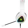 CANYON Shadder GH-6, RGB gaming headset with Microphone, Microphone frequency response: 20HZ~20KHZ, ABS+ PU leather, USB*1*3.5MM jack plug, 2.0M PVC cable, weight: 300g, White