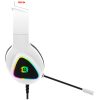 CANYON Shadder GH-6, RGB gaming headset with Microphone, Microphone frequency response: 20HZ~20KHZ, ABS+ PU leather, USB*1*3.5MM jack plug, 2.0M PVC cable, weight: 300g, White