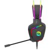 CANYON Darkless GH-9A, RGB gaming headset with Microphone, Microphone frequency response: 20HZ~20KHZ, ABS+ PU leather, USB*1*3.5MM jack plug, 2.0M PVC cable, weight:280g, black