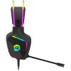 CANYON Darkless GH-9A, RGB gaming headset with Microphone, Microphone frequency response: 20HZ~20KHZ, ABS+ PU leather, USB*1*3.5MM jack plug, 2.0M PVC cable, weight:280g, black