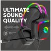 CANYON Darkless GH-9A, RGB gaming headset with Microphone, Microphone frequency response: 20HZ~20KHZ, ABS+ PU leather, USB*1*3.5MM jack plug, 2.0M PVC cable, weight:280g, black