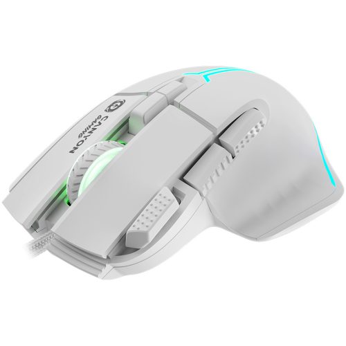 CANYON Fortnax GM-636, 9keys Gaming wired mouse,Sunplus 6662, DPI up to 20000, Huano 5million switch, RGB lighting effects, 1.65M braided cable, ABS material. size: 113*83*45mm, weight: 102g, ...