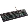 CANYON Wired black Mechanical keyboard With colorful lighting system104PCS rainbow backlight LED,also can custmized backlight,1.8M braided cable length,rubber feet,English layout double inject...