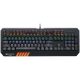 CANYON Hazard GK-6, Wired multimedia gaming keyboard with lighting effect, 108pcs rainbow LED, Numbers 104keys, EN double injection layout, cable length 1.8M, 450.5*163.7*42mm, 0.90kg, color b...