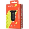 CANYON C-01 Universal 1xUSB car adapter, Input 12V-24V, Output 5V-1A, black rubber coating with orange electroplated ring(without LED backlighting), 51.8*31.2*26.2mm, 0.016kg