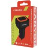 CANYON C-05 Universal 4xUSB car adapter, Input 12V-24V, Output 5V-4.8A, with Smart IC, black rubber coating + orange LED, 71.8*38.8*33mm, 0.034kg