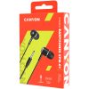 CANYON Stereo earphones with microphone, Black