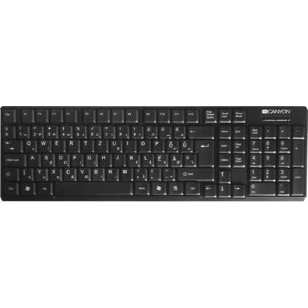 CANYON Wired Chocolate Standard Keyboard ,105 keys, slim design with chocolate key caps, 1.5 Meters cable length,Size 434.2*145.4*27.2mm,450g HU layout