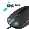 Canyon Wired  optical mouse with 3 buttons, DPI 1000, with 1.5M USB cable,Dark grey, 65*115*40mm, 0.1kg