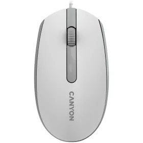   Canyon Wired  optical mouse with 3 buttons, DPI 1000, with 1.5M USB cable,White grey, 65*115*40mm, 0.1kg