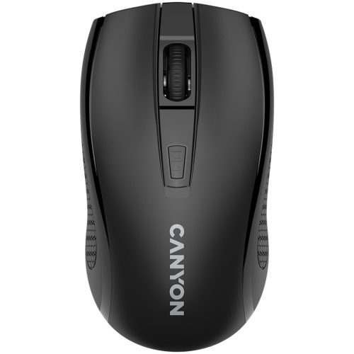 CANYON MW-7, 2.4Ghz wireless mouse, 6 buttons, DPI 800/1200/1600, with 1 AA battery ,size 110*60*37mm,58g,black