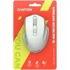 CANYON MW-15, 2.4GHz Wireless Optical Mouse with 4 buttons, DPI 800/1200/1600, Pearl white, 115*77*38mm, 0.064kg