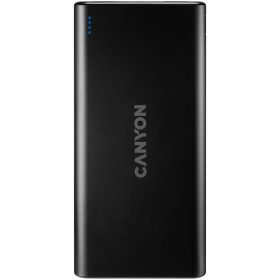   CANYON PB-106 Power bank 10000mAh Li-poly battery, Input 5V/2A, Output 5V/2.1A(Max), USB cable length 0.3m, 140*68*16mm, 0.24Kg, Black