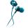 CANYON Stereo earphones with microphone, metallic shell, 1.2M, blue-green