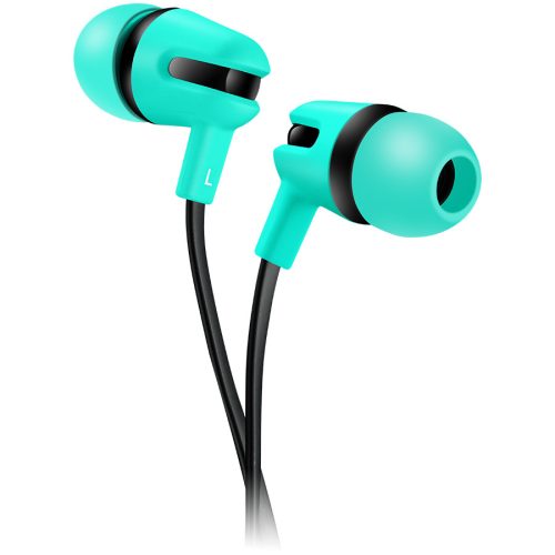 CANYON SEP-4 Stereo earphone with microphone, 1.2m flat cable, Green, 22*12*12mm, 0.013kg