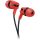 CANYON SEP-4 Stereo earphone with microphone, 1.2m flat cable, Red, 22*12*12mm, 0.013kg