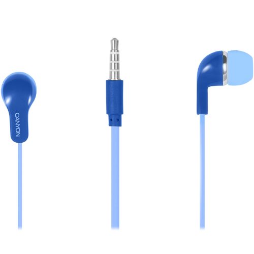 CANYON Stereo Earphones with inline microphone, Blue