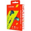 CANYON Stereo Earphones with inline microphone, Green+Blue