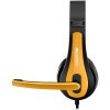 CANYON entry price PC headset, combined 3,5 plug, leather pads, Black-yellow