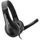 CANYON CHSU-1 basic PC headset with microphone, USB plug, leather pads, Flat cable length 2.0m, 160*60*160mm, 0.13kg, Black;