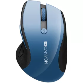   CANYON 2.4Ghz wireless mouse, optical tracking - blue LED, 6 buttons, DPI 1000/1200/1600, Blue Gray pearl glossy