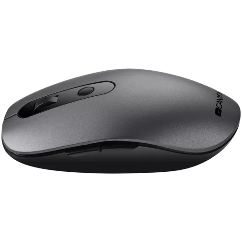 CANYON MW-9, 2 in 1 Wireless optical mouse with 6 buttons, DPI 800/1000/1200/1500, 2 mode(BT/ 2.4GHz), Battery AA*1pcs, Grey, 65.4*112.25*32.3mm, 0.092kg