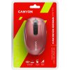 CANYON MW-9 2 in 1 Wireless optical mouse with 6 buttons, DPI 800/1000/1200/1500, 2 mode(BT/ 2.4GHz), Battery AA*1pcs, Red, silent switch for right/left keys, 65.4*112.25*32.3mm, 0.092kg