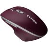 CANYON MW-21, 2.4 GHz Wireless mouse ,with 7 buttons, DPI 800/1200/1600, Battery: AAA*2pcs,Burgundy Red,72*117*41mm, 0.075kg