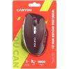 CANYON MW-21, 2.4 GHz Wireless mouse ,with 7 buttons, DPI 800/1200/1600, Battery: AAA*2pcs,Burgundy Red,72*117*41mm, 0.075kg