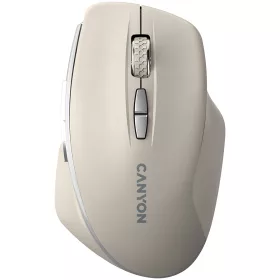   CANYON MW-21, 2.4 GHz Wireless mouse ,with 7 buttons, DPI 800/1200/1600, Battery: AAA*2pcs,Cosmic Latte,72*117*41mm, 0.075kg