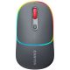 CANYON MW-22, 2 in 1 Wireless optical mouse with 4 buttons,Silent switch for right/left keys,DPI 800/1200/1600, 2 mode(BT/ 2.4GHz),  650mAh Li-poly battery,RGB backlight,Dark grey, cable lengt...