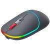 CANYON MW-22, 2 in 1 Wireless optical mouse with 4 buttons,Silent switch for right/left keys,DPI 800/1200/1600, 2 mode(BT/ 2.4GHz),  650mAh Li-poly battery,RGB backlight,Dark grey, cable lengt...