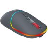 CANYON MW-22, 2 in 1 Wireless optical mouse with 4 buttons,Silent switch for right/left keys,DPI 800/1200/1600, 2 mode(BT/ 2.4GHz),  650mAh Li-poly battery,RGB backlight,Dark grey, cable lengt...