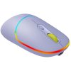 CANYON MW-22, 2 in 1 Wireless optical mouse with 4 buttons,Silent switch for right/left keys,DPI 800/1200/1600, 2 mode(BT/ 2.4GHz),  650mAh Li-poly battery,RGB backlight,Mountain lavender, cab...