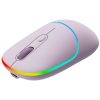 CANYON MW-22, 2 in 1 Wireless optical mouse with 4 buttons,Silent switch for right/left keys,DPI 800/1200/1600, 2 mode(BT/ 2.4GHz),  650mAh Li-poly battery,RGB backlight,Pearl rose, cable leng...