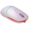 CANYON MW-22, 2 in 1 Wireless optical mouse with 4 buttons,Silent switch for right/left keys,DPI 800/1200/1600, 2 mode(BT/ 2.4GHz),  650mAh Li-poly battery,RGB backlight,Pearl rose, cable leng...