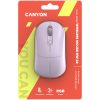 CANYON MW-22, 2 in 1 Wireless optical mouse with 4 buttons,Silent switch for right/left keys,DPI 800/1200/1600, 2 mode(BT/ 2.4GHz),  650mAh Li-poly battery,RGB backlight,Pearl rose, cable leng...