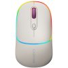 CANYON MW-22, 2 in 1 Wireless optical mouse with 4 buttons,Silent switch for right/left keys,DPI 800/1200/1600, 2 mode(BT/ 2.4GHz),  650mAh Li-poly battery,RGB backlight,Rice, cable length 0.8...