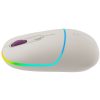 CANYON MW-22, 2 in 1 Wireless optical mouse with 4 buttons,Silent switch for right/left keys,DPI 800/1200/1600, 2 mode(BT/ 2.4GHz),  650mAh Li-poly battery,RGB backlight,Rice, cable length 0.8...