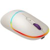 CANYON MW-22, 2 in 1 Wireless optical mouse with 4 buttons,Silent switch for right/left keys,DPI 800/1200/1600, 2 mode(BT/ 2.4GHz),  650mAh Li-poly battery,RGB backlight,Rice, cable length 0.8...