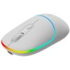 CANYON MW-22, 2 in 1 Wireless optical mouse with 4 buttons,Silent switch for right/left keys,DPI 800/1200/1600, 2 mode(BT/ 2.4GHz),  650mAh Li-poly battery,RGB backlight,Snow white, cable leng...