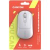 CANYON MW-22, 2 in 1 Wireless optical mouse with 4 buttons,Silent switch for right/left keys,DPI 800/1200/1600, 2 mode(BT/ 2.4GHz),  650mAh Li-poly battery,RGB backlight,Snow white, cable leng...