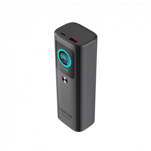 CANYON Built-in cable power bank OnPower 265 20000mAh 165W   Aluminium Dark grey