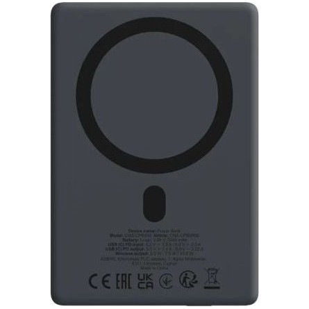 CANYON magnetic power bank OnPower 500 PD20W 5000mAh Aluminium Interstellar Black