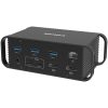 CANYON HDS-95ST, Multiport Docking Station with 14 ports ,with Type C female *4  ,USB3.0*2,USB2.0*2,RJ45*1,HDMI*2,SD card slot,Audio 3.5 audio*1Input 100-240V/100W AC port, Output USB-C PD 60W...