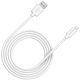 CANYON MFI C48 Lightning USB Cable for Apple , round, PVC, 2M, OD:4.0mm, Power+signal wire: 21AWG*2C+28AWG*2C,  Data transfer speed:26MB/s, White.  With shield , with CANYON logo and CANYON pa...