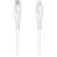 CANYON MFI-4 Type C Cable To MFI Lightning for Apple, PVC Mouling,Function: with full feature( data transmission and PD charging) Output:5V/2.4A, OD:3.5mm, cable length 1.2m, 0.026kg,Color:White