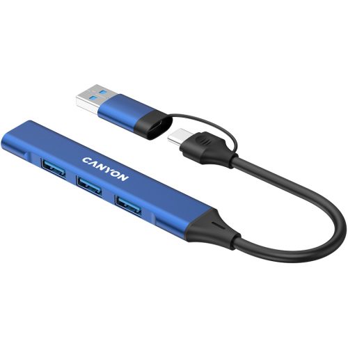 CANYON hub DS-02 4in1 USB-A/C Blue