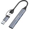 CANYON hub DS-02 4in1 USB-A/C Grey