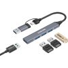 CANYON hub DS-02 4in1 USB-A/C Grey